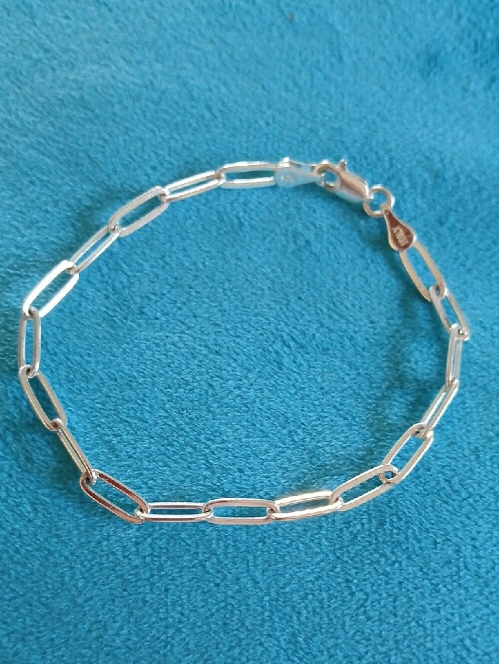 Sterling Silver Paperclip Chain Bracelet - Picture 2 of 2